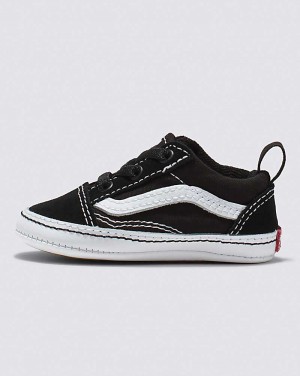 Kids' Vans Infant Old Skool Crib Shoes Black White | USA HEJ-823176