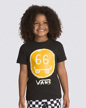 Kids' Vans Little Kids 66 Smiles T-Shirt Black | USA BOY-478130