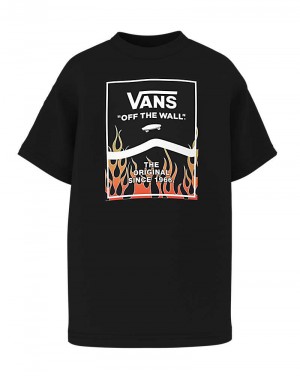 Kids' Vans Little Kids Print Box 2.0 T-Shirt Black | USA UAH-679582