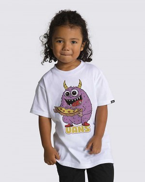 Kids' Vans Little Kids Snack Attack Monster T-Shirt White | USA DEC-318945