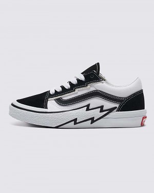 Kids' Vans Old Skool Bolt Shoes Black White | USA ZQF-945263