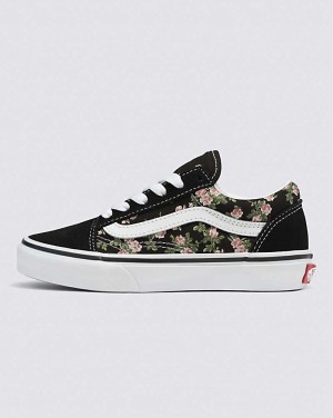 Kids' Vans Old Skool Wallflower Floral Shoes Black | USA DHZ-651049