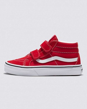 Kids' Vans Sk8-Mid Reissue V Shoes Red White | USA RYS-879421