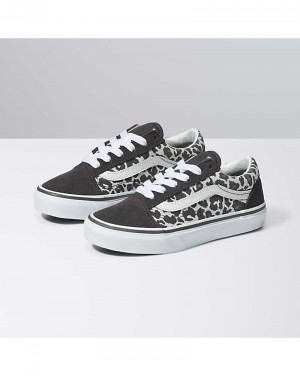 Kids' Vans Snow Leopard Old Skool Shoes Grey | USA NXZ-368405