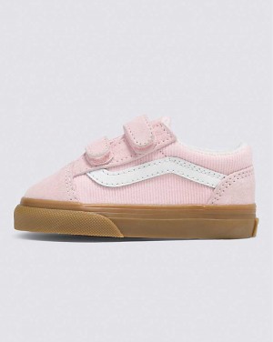 Kids' Vans Toddler Old Skool V Corduroy Shoes Pink | USA SOQ-627908