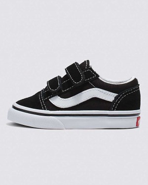 Kids' Vans Toddler Old Skool V Shoes Black | USA MEO-609421