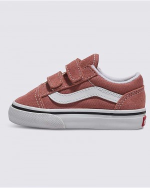 Kids' Vans Toddler Old Skool V Shoes Rose | USA EHX-518094