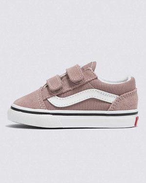 Kids' Vans Toddler Old Skool V Shoes Rose | USA ZYT-826973