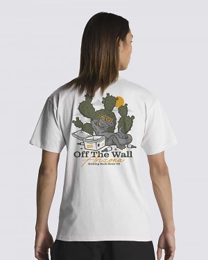 Men's Vans Arizona Kickback T-Shirt White | USA AQC-041798