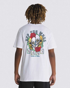 Men's Vans Break Apart T-Shirt White | USA BPR-652417