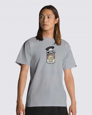 Men's Vans Canned Goods T-Shirt Grey | USA IBN-645901