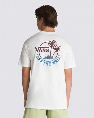 Men's Vans Classic Mini Dual Palm T-Shirt White | USA ZMI-164572