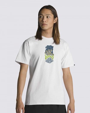 Men's Vans Conjuring Dirt T-Shirt White | USA FDO-834192