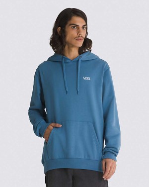 Men's Vans Core Basic Pullover Hoodie Blue | USA MAZ-672349