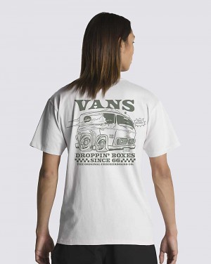 Men's Vans Curb Service T-Shirt White | USA ESB-724810