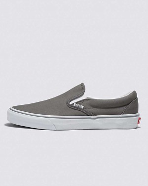 Men's Vans Customs Charcoal Slip-On Wide Shoes Grey | USA GVF-829647