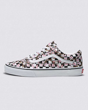 Men's Vans Customs Cherry Blossom Checkerboard Old Skool Shoes Multicolor | USA EHR-069437