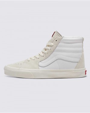 Men's Vans Customs Elevated Marshmallow Sk8-Hi Shoes White | USA LXP-216379