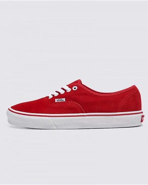 Men's Vans Customs Elevated Suede Authentic Shoes Red | USA RWX-750164