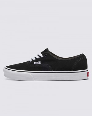 Men's Vans Customs Elevated Suede Authentic Shoes Black | USA QIV-159842