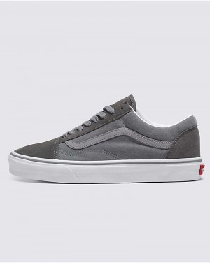 Men's Vans Customs Elevated Suede Old Skool Shoes Grey | USA LSV-104527