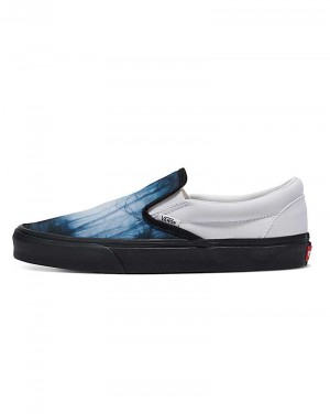 Men's Vans Customs Image Library Creepy Woods Slip-On Shoes Blue Black White | USA SNJ-730924