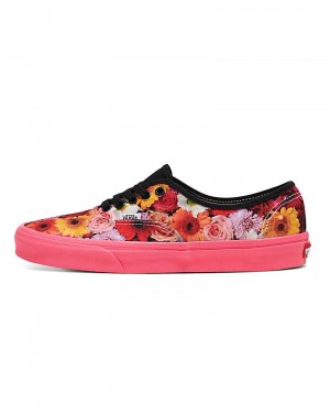 Men's Vans Customs Image Library Flowers Authentic Shoes Multicolor | USA STV-689427