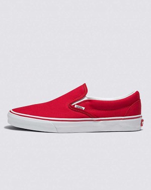 Men's Vans Customs Racing Slip-On Wide Shoes Red | USA UTA-564823