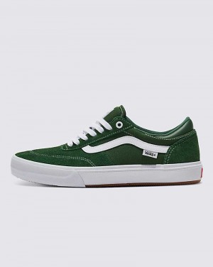 Men's Vans Gilbert Crockett Skate Shoes Green White | USA KLZ-064197