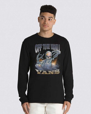 Men's Vans Golden Era Long Sleeve T-Shirt Black | USA EQW-791546