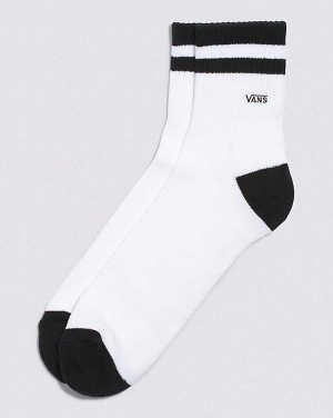 Men's Vans Half Crew Sock White Black | USA VNB-253947