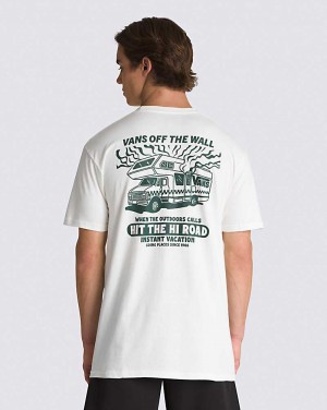 Men's Vans Hi Road RV T-Shirt White | USA EFZ-021784