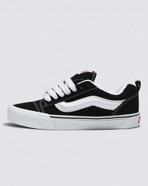 Men's Vans Knu Skool Shoes Black White | USA LFM-326908