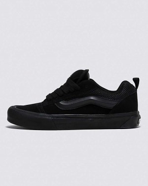 Men's Vans Knu Skool Shoes Black | USA WUM-142370