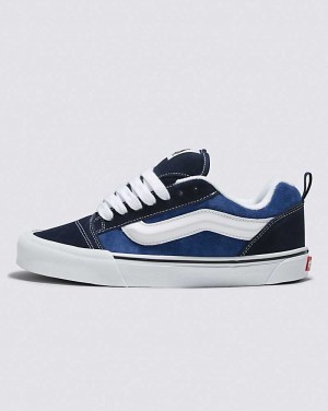 Men's Vans Knu Skool Shoes Navy White | USA DUR-596284