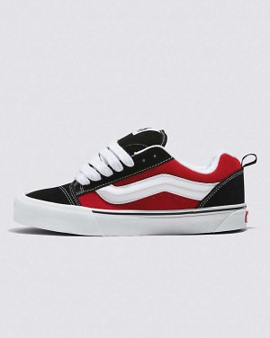 Men's Vans Knu Skool Shoes Red White | USA FLG-179845