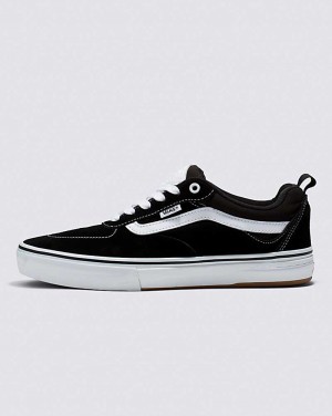 Men's Vans Kyle Walker Skate Shoes Black White | USA BVK-708429