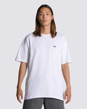 Men's Vans Left Chest Logo T-Shirt White | USA AOI-730968