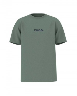 Men's Vans Lower Corecase T-Shirt Green | USA ZFQ-780612