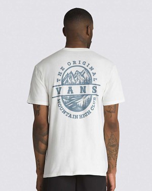 Men's Vans Mountain High Club T-Shirt White | USA NVS-745821