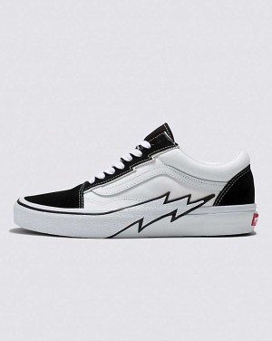 Men's Vans Old Skool Bolt 2-Tone Shoes Black White | USA OBK-956483