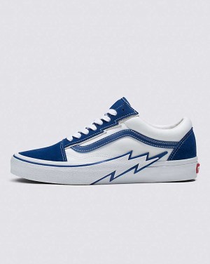 Men's Vans Old Skool Bolt 2-Tone Shoes Navy White | USA JWB-038524