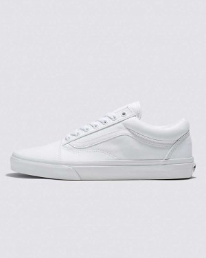 Men's Vans Old Skool Canvas Shoes White | USA FCD-962180