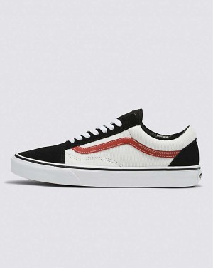 Men's Vans Old Skool Mini Cord Shoes Black White | USA OZK-780931