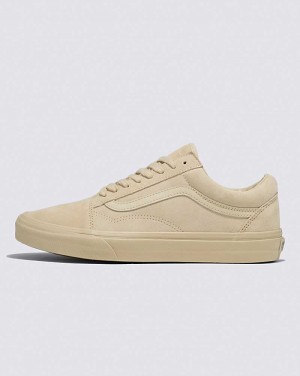 Men's Vans Old Skool Mono Suede Shoes Beige | USA EUH-138672