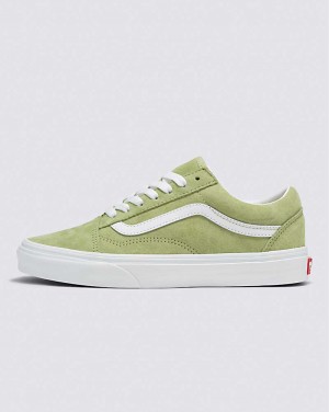 Men's Vans Old Skool Pig Suede Shoes Green | USA YOB-471825