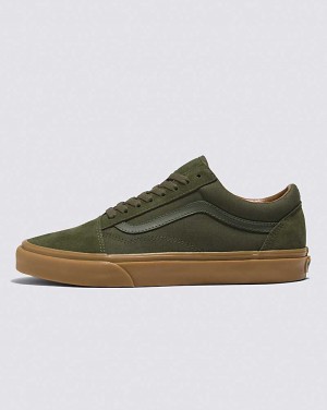 Men's Vans Old Skool Shoes Olive | USA HAK-092375