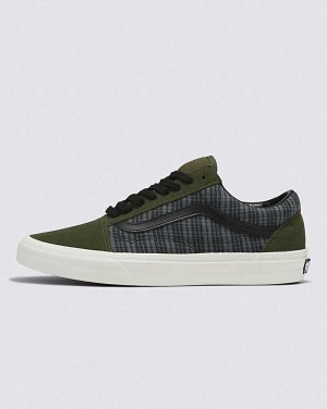 Men's Vans Old Skool Shoes Olive | USA QJF-475910