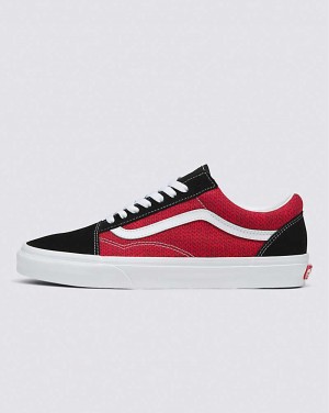 Men's Vans Old Skool Shoes Red White | USA CJY-736510