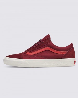 Men's Vans Old Skool Shoes Red | USA QIJ-068142